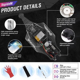 Foto 6 | Foto 6 | Lanzador Web Shooter Toy Ykanzz Spider Web-shooters Para Niños - Venta Internacional.