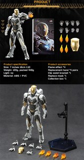 Foto 7 | Foto 7 | Figura De Acción Huand Ironman Mark39 De 18 Cm Con 20 Articulaciones - Venta Internacional.