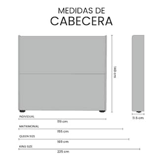 Foto 6 | Foto 6 | Cabecera Trinity Bruks Color Crema King Size