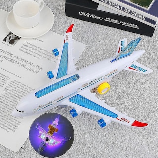 Foto 2 | Foto 2 | Modelo De Avión Eléctrico De Juguete Con Luces Intermitentes Móviles Para Niños - Venta Internacional.