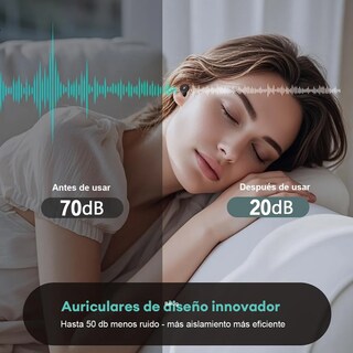 Foto 2 | Foto 2 | Tapones Para Oídos Belug Silicona Reducción De Ruido Negro