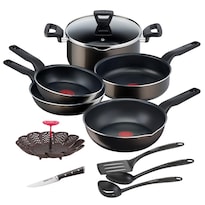 Batería de Cocina T-fal Xl Force Café 11 Piezas