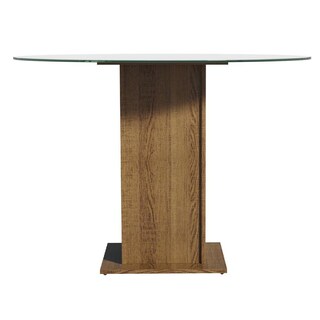 Foto 2 | Foto 2 | Mesa de Comedor Madesa Redonda con Tapa de Vidrio 5325 Marrón