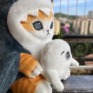 Foto 5 | Foto 5 | Peluche Partyreal Lkmyhy Con Bonito Tiburón Y Gato Relleno De Foca 18 Cm - Venta Internacional.