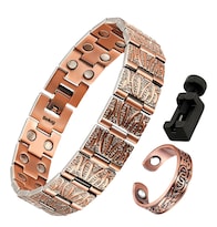 Pulsera Y Anillo Belug Magnéticos De Cobre 21 Cm 54 Cm Cobre