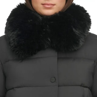 Foto 5 | Foto 5 | Dkny Chamarra Acolchada Para Mujer Con Cuello De Peluche Removible – Negra