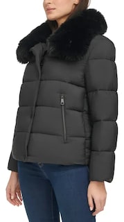 Foto 4 | Foto 4 | Dkny Chamarra Acolchada Para Mujer Con Cuello De Peluche Removible – Negra