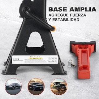 Foto 4 | Foto 4 | Torre Auto Lab.G 2 Piezas Doble Seguro Altura 3 Toneladas 29-41 cm Negro