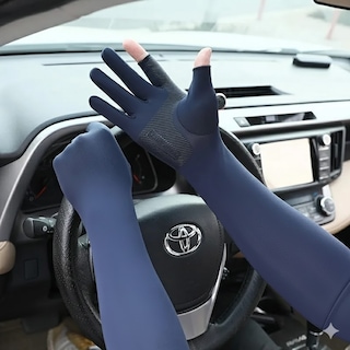 Foto 3 | Foto 3 | Mangas Protectoras Lab.g Brazo Uv Para Sol Con Guante Dos Dedos Azul