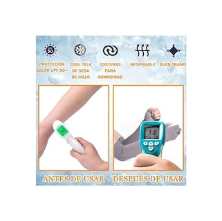 Foto 3 | Foto 3 | Mangas Protectoras Lab.g Brazo Uv Para Sol Con Guante Dos Dedos Gris