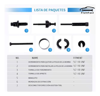Foto 3 | Foto 3 | Juego de Extractores de Polea Lab.G de Bomba de Dirección Asistida Azul