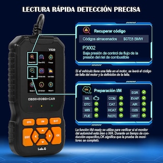 Foto 3 | Foto 3 | Profesional Scanner Lab.g Para Auto 35901 Códigos Avería Negro