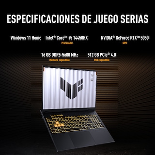 Foto 2 | Foto 2 | Laptop Asus Tuf Gaming F16 RTX 5050 Intel Core I5 16GB 512GB SSD 16'' FHD Wuxga + Copilot Gris