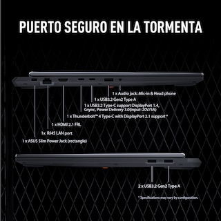 Foto 6 | Foto 6 | Laptop Asus Tuf Gaming F16 RTX 5050 Intel Core I5 16GB 512GB SSD 16'' FHD Wuxga + Copilot Gris