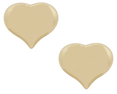 Foto 3 | Foto 3 | Arete Corazón Liso Pulido Dorado Chapa De Oro 18k Horoz Ch558