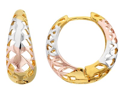 Foto 2 | Foto 2 | Arete Huggie Filigrana 3 Colores Chapa de Oro 18k Horoz Ch788