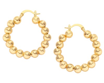 Foto 1 | Foto 1 | Arracadas Redondas Bolitas Lisas Chapa de Oro 18k Horoz Ch795