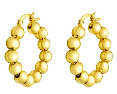 Foto 4 | Foto 4 | Arracadas Redondas Bolitas Lisas Chapa de Oro 18k Horoz Ch795