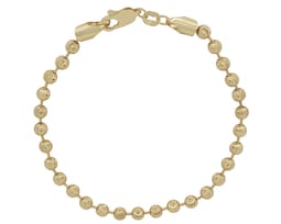 Pulsera Bolitas Diamantadas Chapa De Oro 18k Horoz Ch549