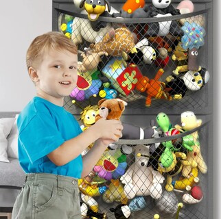 Foto 3 | Foto 3 | Organizador de Juguetes Xtellar Colgante con Bolsillos de Malla Gris