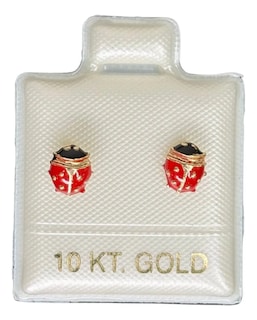Foto 1 | Foto 1 | Broqueles De Oro 10k - Aretes De Catarina Mini Inflada