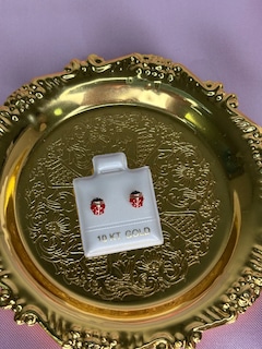 Foto 4 | Foto 4 | Broqueles De Oro 10k - Aretes De Catarina Mini Inflada