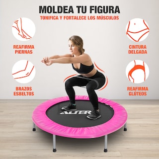 Foto 6 | Foto 6 | Mini Trampolín Altera Rosa para Ejercicio Fitness 40 Pulgadas