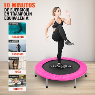 Foto 7 | Foto 7 | Mini Trampolín Altera Rosa para Ejercicio Fitness 40 Pulgadas