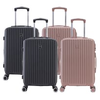 Combo 4 Maletas Mano Ross&saks Rígida Ruedas 360° Expandible