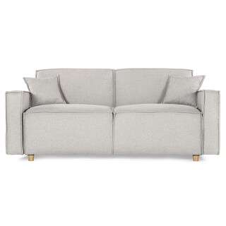 Foto 2 | Foto 2 | Sofá Cama Makora Abbot Gris Claro Lino Memory Foam Respaldo Con Reclinable De 3 Posiciones