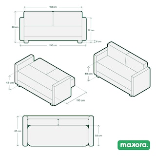 Foto 8 | Foto 8 | Sofá Cama Makora Abbot Gris Claro Lino Memory Foam Respaldo Con Reclinable De 3 Posiciones