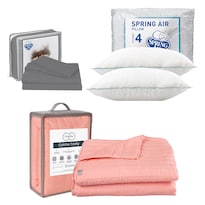 Colcha Trinity Color Rosa + Sábanas Basic Matrimonial + 2 Almohadas Osos