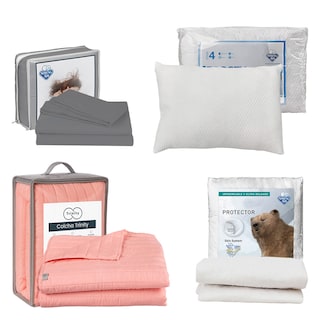 Foto 1 | Foto 1 | Colcha Trinity Color Rosa + Protector Ultra + Sábanas Basic Individual + Almohada Frosty