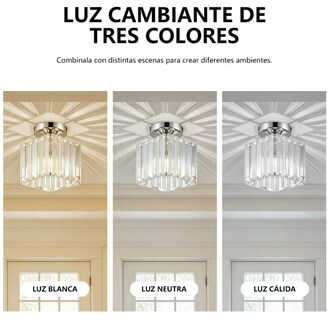 Foto 4 | Foto 4 | Lámpara De Techo Xtellar Cristal Vidrio Transparente