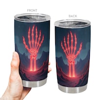 Vaso De Viaje Oasisdream De Acero Inoxidable De 600 Ml Con Estampado De Manos - Venta Internacional.