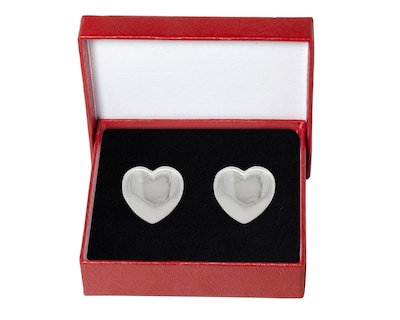 Foto 4 | Foto 4 | Arete Corazón Liso Pulido Rodio Chapa de Oro 18k Horoz CH557