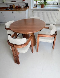 Foto 6 | Foto 6 | Comedor Moderno De Madera Para 4 Personas Gris Claro