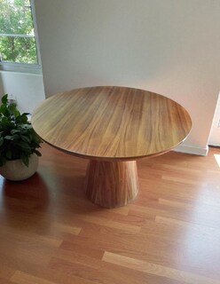 Foto 4 | Foto 4 | Comedor Moderno De Madera Circular Para 4 Personas Color Beige