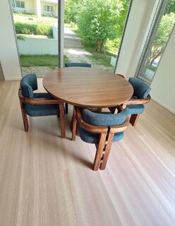 Foto 2 | Foto 2 | Comedor Moderno Circular De Madera Para 4 Personas Color Azul