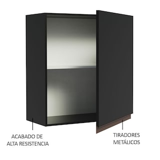 Foto 6 | Foto 6 | Gabinete Superior Cocina Madesa Reims 1 Puerta 60cm Negro