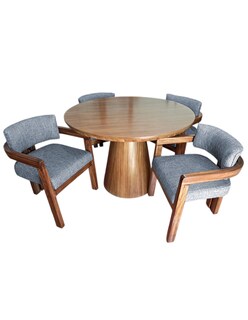 Foto 1 | Foto 1 | Comedor Moderno Para 4 Personas De Madera Color Gris