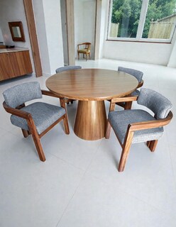 Foto 5 | Foto 5 | Comedor Moderno Para 4 Personas De Madera Color Gris