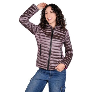 Foto 1 | Foto 1 | Chamarra Corta Capitonada Para Mujer Con Bolsillos Greenlander Purpura