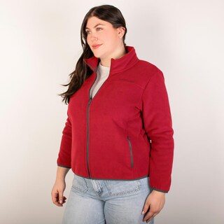 Foto 5 | Foto 5 | Chamarra Fleece Plus Size Para Mujer Con Cuello Alto Y Bolsillos Greenlander Rojo