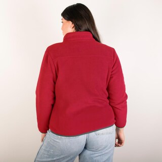 Foto 6 | Foto 6 | Chamarra Fleece Plus Size Para Mujer Con Cuello Alto Y Bolsillos Greenlander Rojo