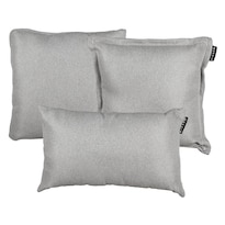 Set De 3 Cojines Decorativos Dicasa 1 Kappa +1 Zita + 1 Delta Color Gris Arena