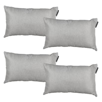 Set De 4 Cojines Decorativos Dicasa Delta Color Gris Arena