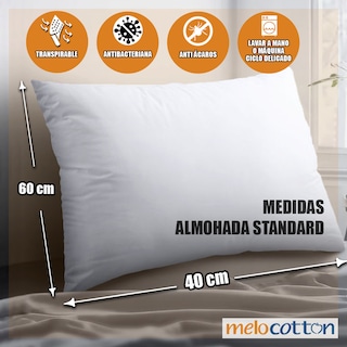 Foto 3 | Foto 3 | Paquete De 2 Almohadas Premium Con Fundas King Size 95 X 50 Cm Firmeza Intermedia - Melocotton