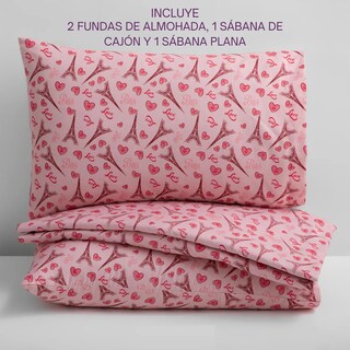 Foto 3 | Foto 3 | Juego De Sábanas King Size Tacto Algodón Eo Safe Imports Esi-23455 Multicolor