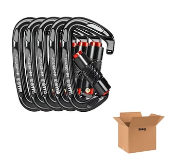 Foto 1 | Foto 1 | Mosqueton De Escalada Belug Para Cuerdas 5 Pzs Negro